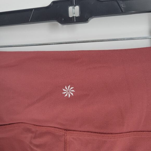 Athleta Antique Burgandy Stash Pocket Salutation Tight Leggings LP - Picture 6 of 10